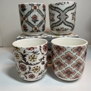 Madame de Pompadour Coffee Mugs Set Of Four 2x2 Inches Mathilde M Espresso Cups